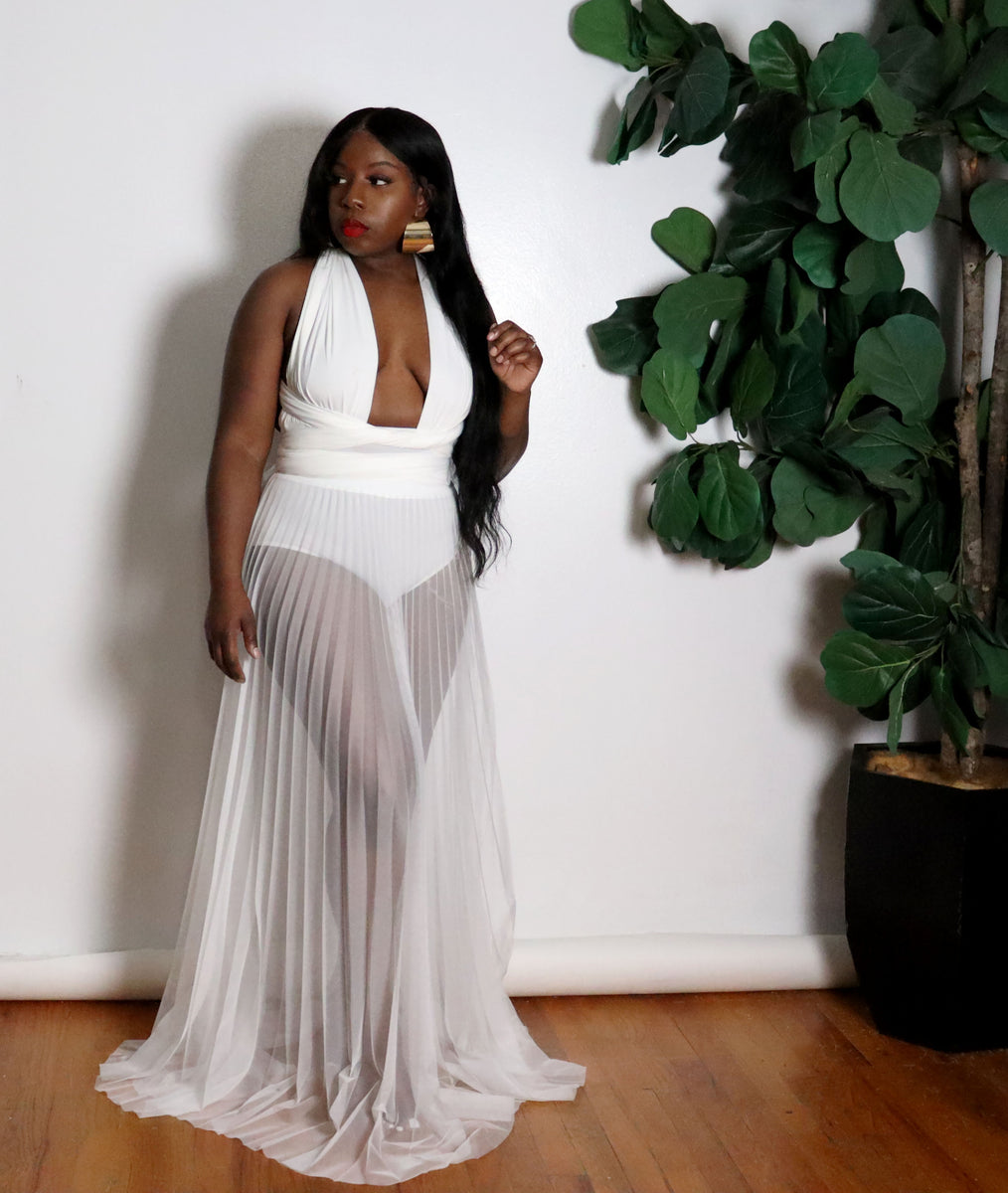 Attention Sheer Maxi Skirt Mixed Emotions Boutique