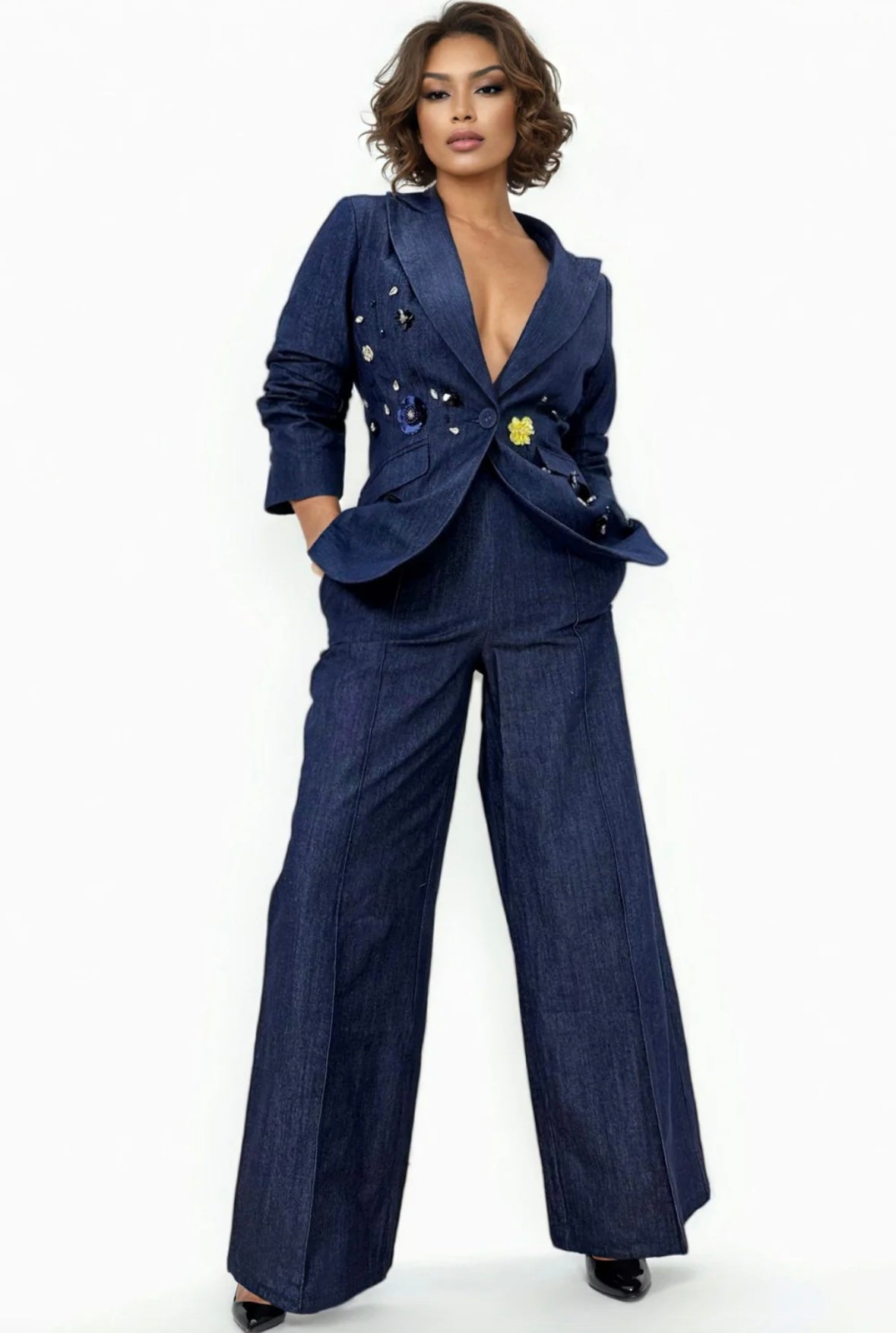 On My Time | Denim Pants Set