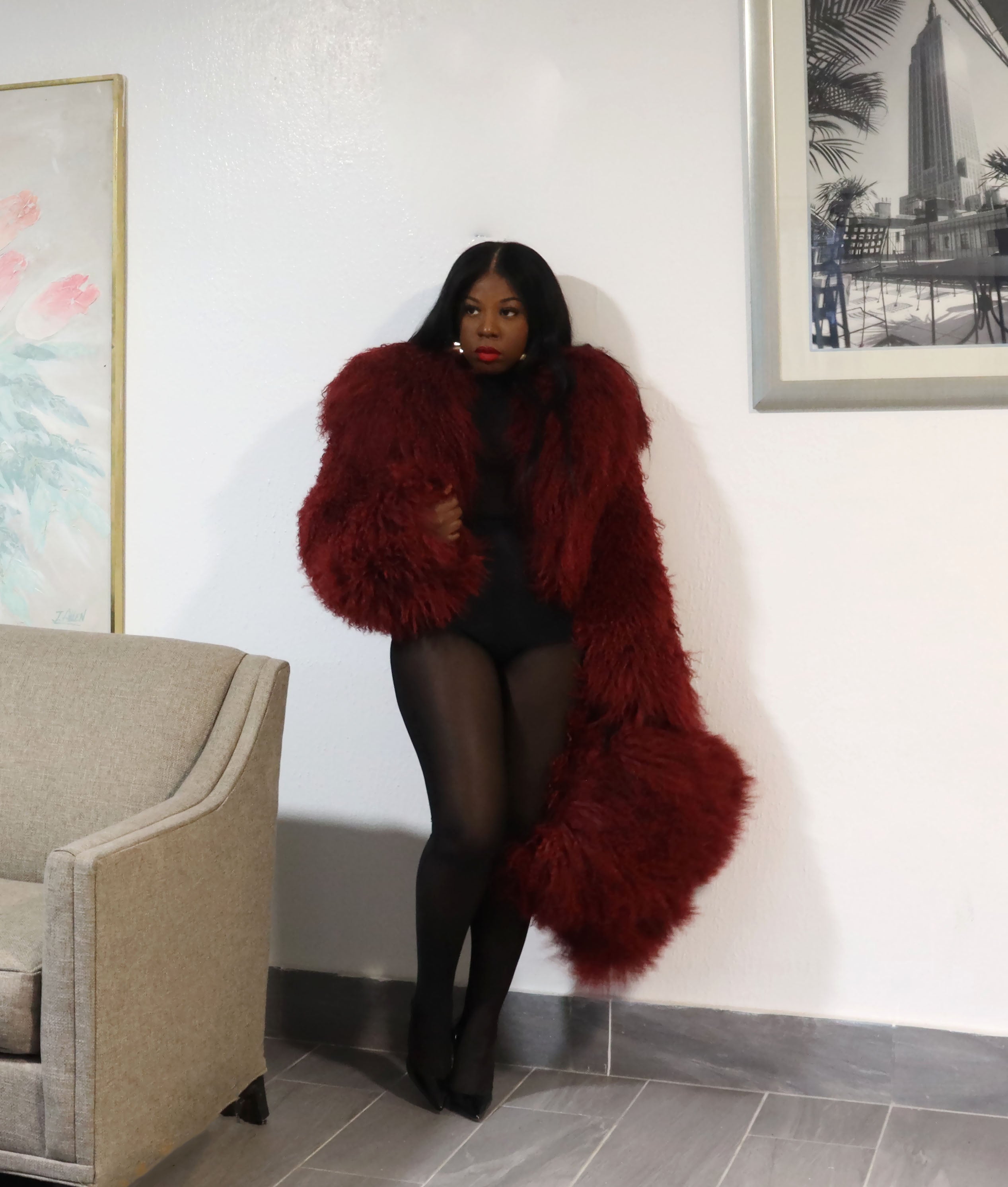 All About Me | Mongolian Crop  Coat ONLY