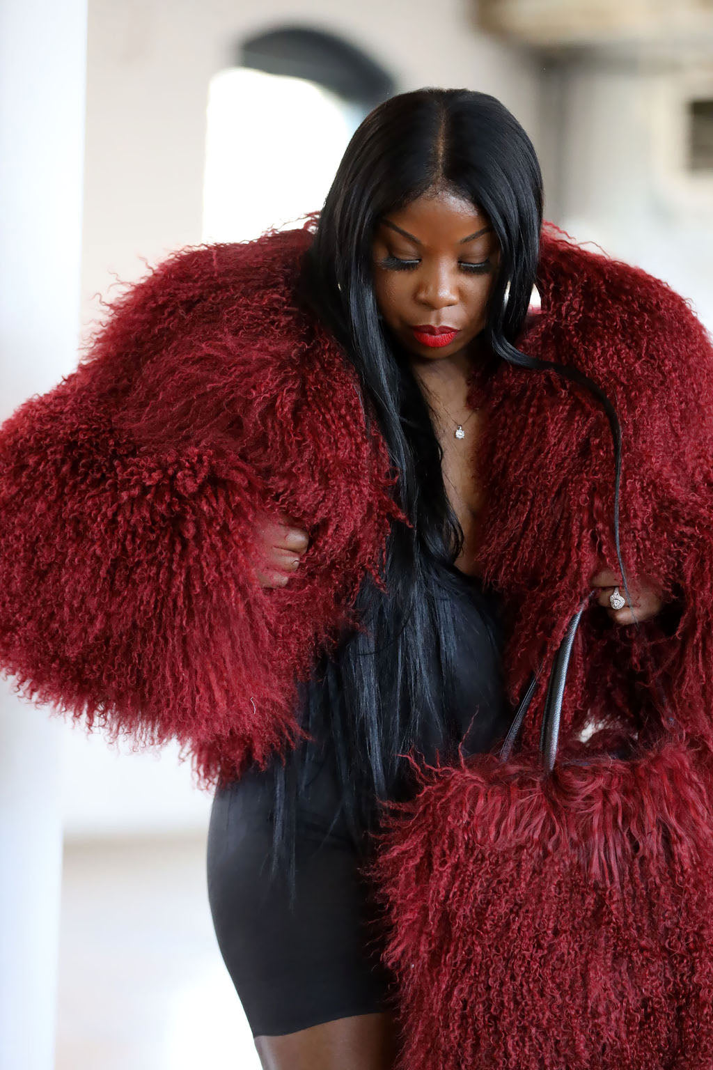 All About Me | Mongolian Crop  Coat ONLY