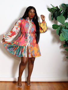 A Touch of Autumn | Button Up Dress