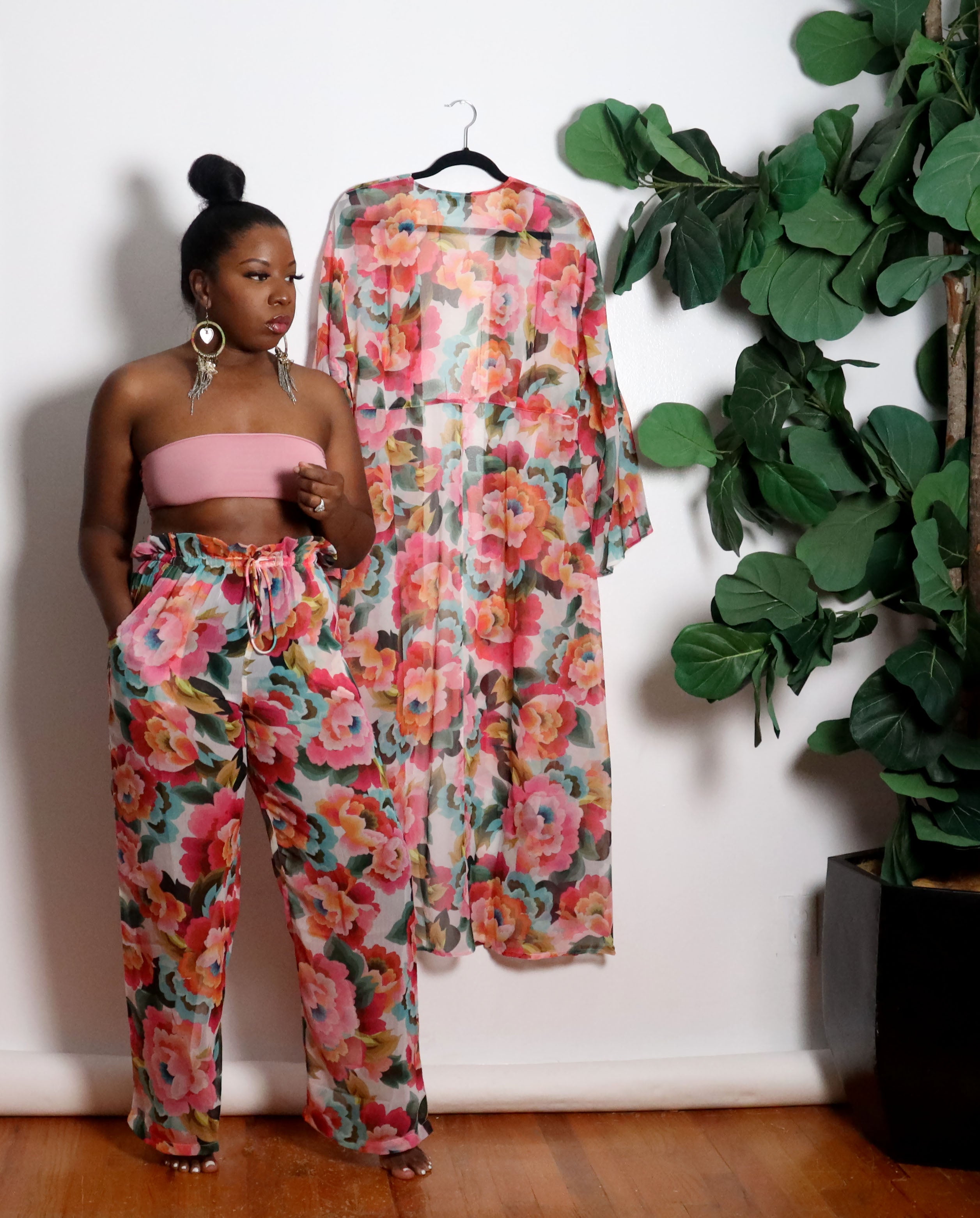 Botanical Burst | Cover Up Pants Set