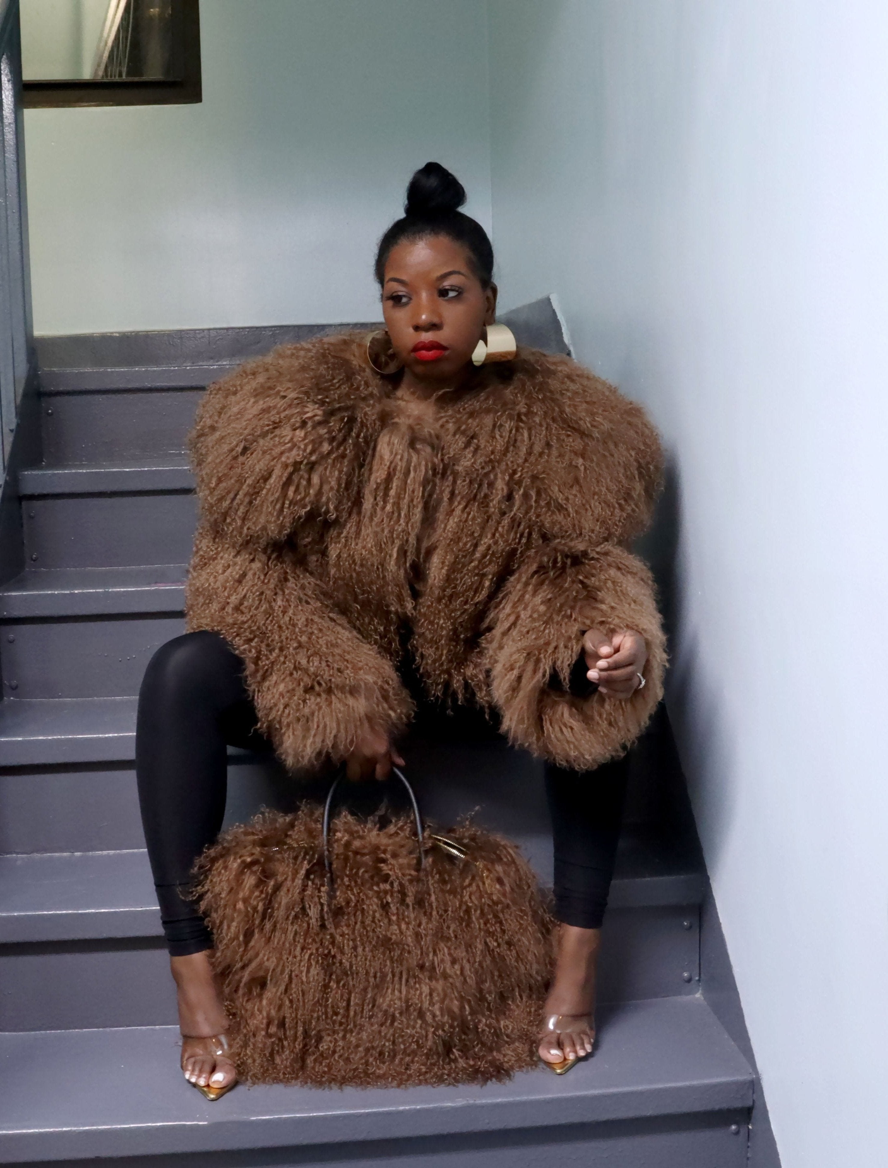 Mongolian fur bag outlet
