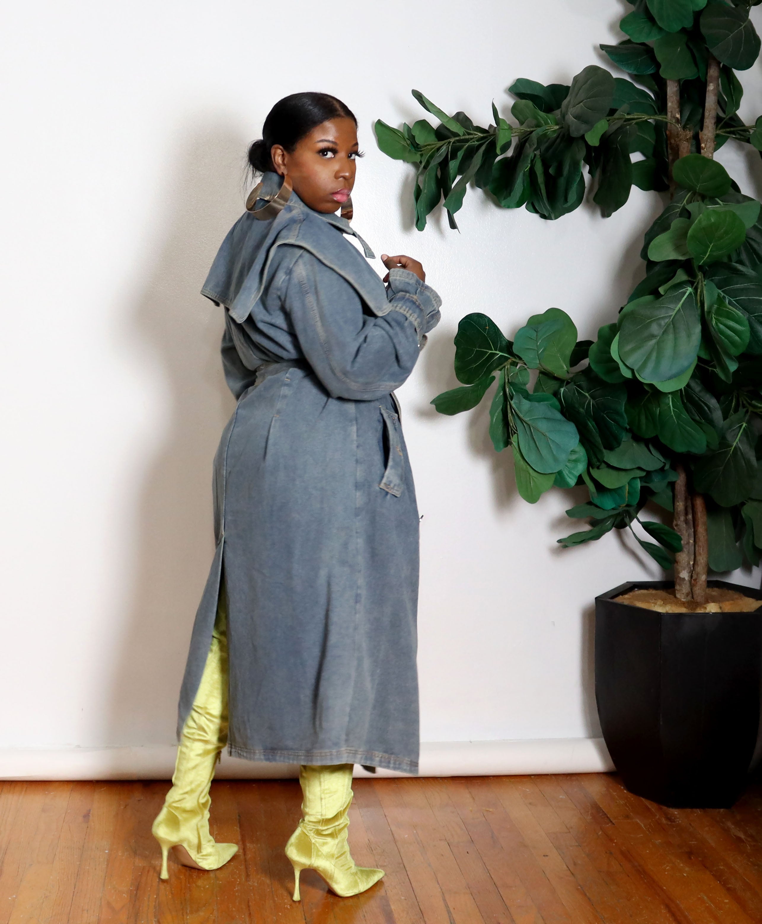 Come Through Denim Trench Mixed Emotions Boutique