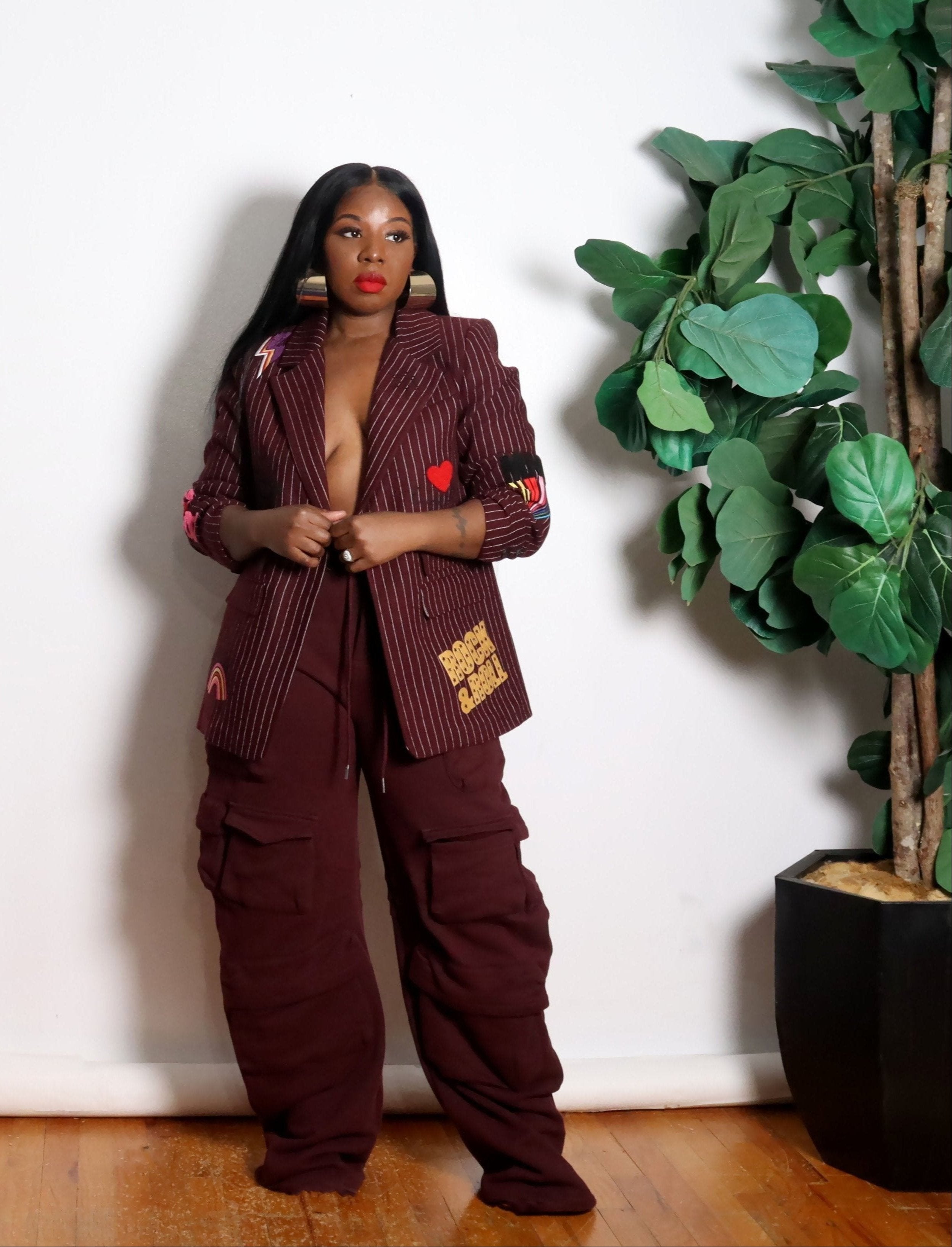 Girl Code II | Blazer Jacket | Burgundy