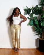 Load image into Gallery viewer, Golden Girl | Metallic Pants
