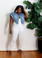 Load image into Gallery viewer, Heart Throb | Denim Top
