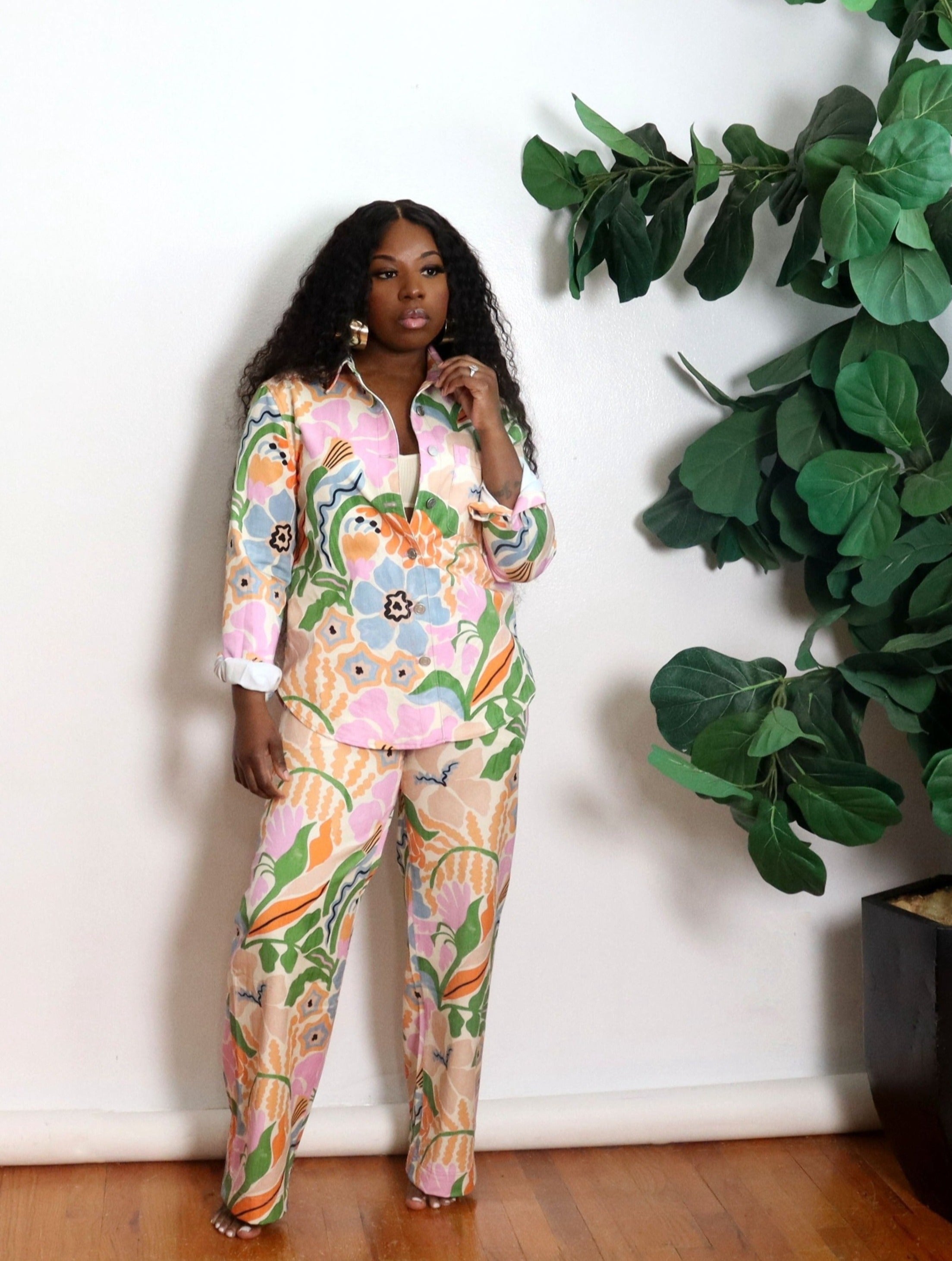 Pastel Bloom | Button Up