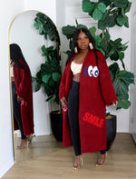 Load image into Gallery viewer, Patches | Cardigan | CRANBERRY | PRE ORDER ESTIMATED SHIP DATE 10/30/25
