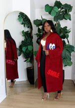Load image into Gallery viewer, Patches | Cardigan | CRANBERRY | PRE ORDER ESTIMATED SHIP DATE 10/30/25
