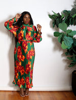Load image into Gallery viewer, Wild Flower | Pleated Maxi Dress
