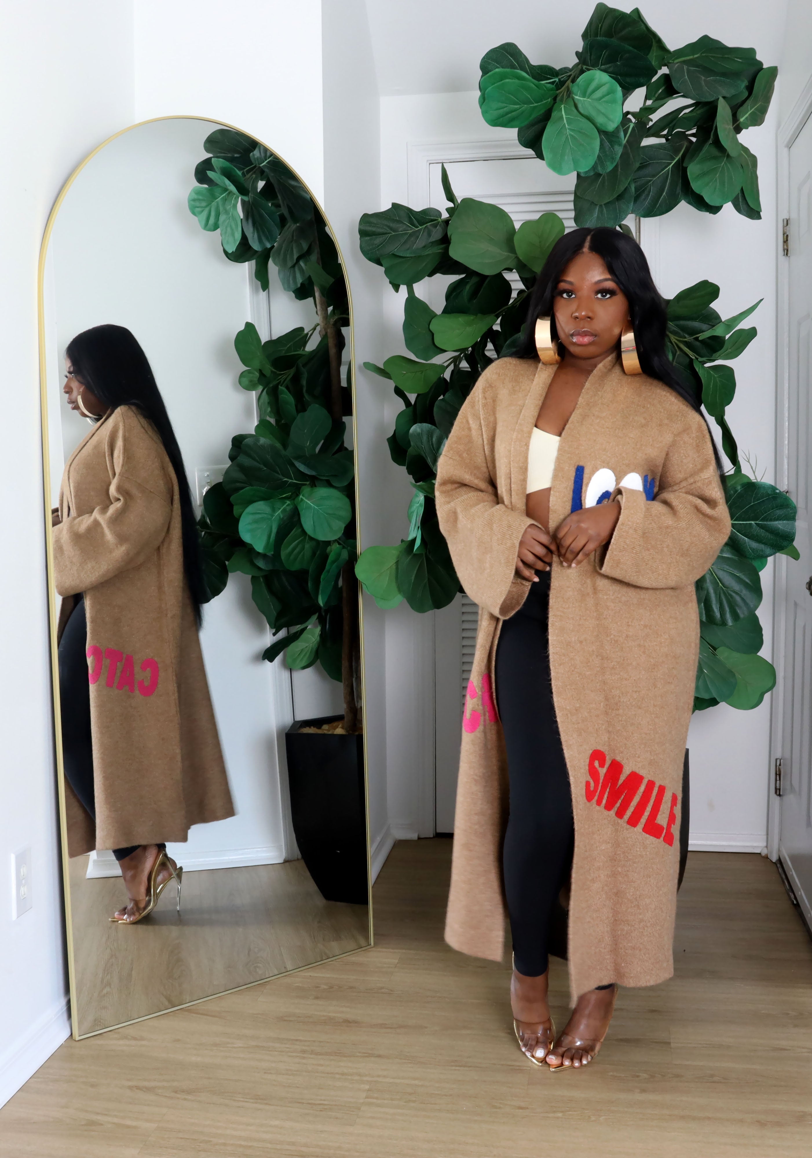 Patches | Cardigan | CAMEL