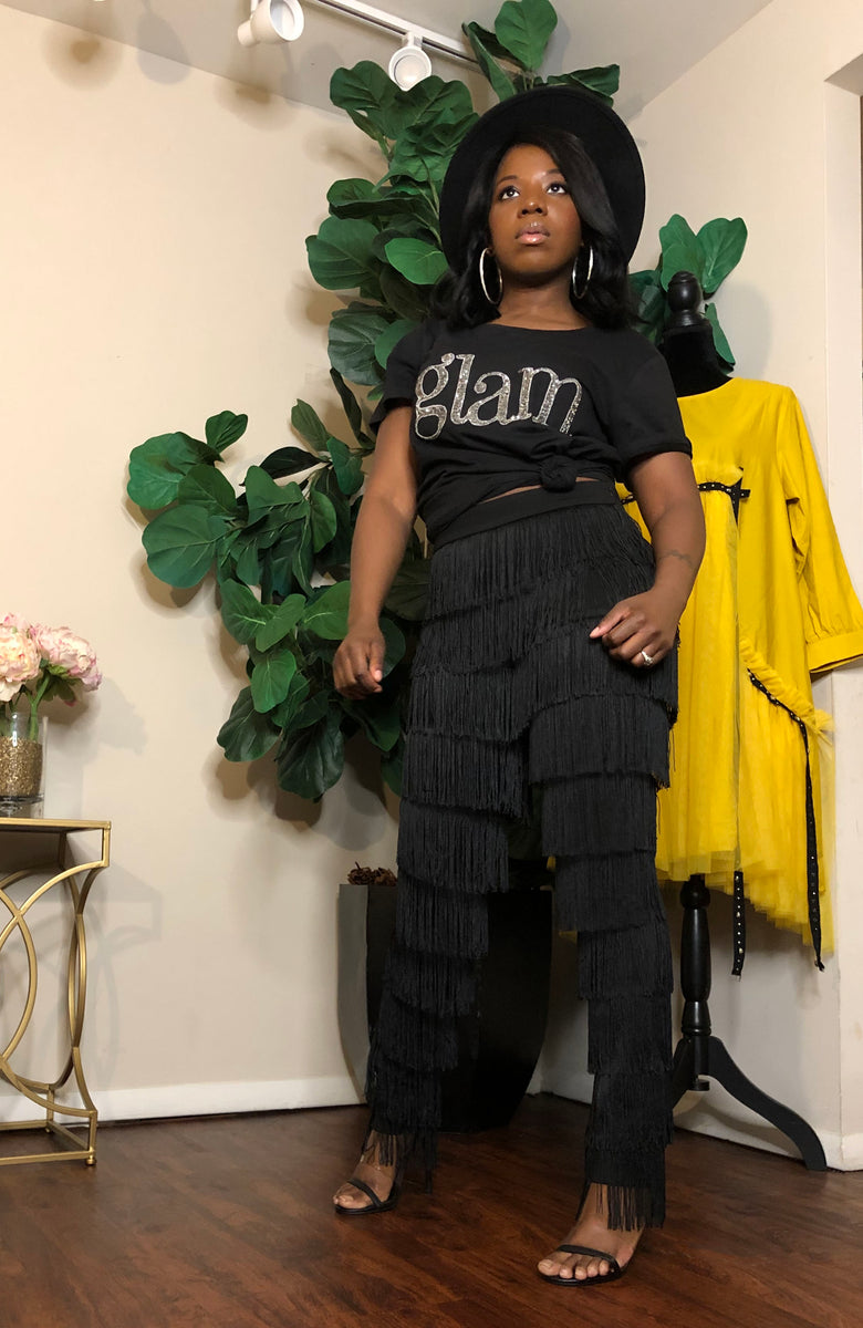 Dance with me fringe Pants Mixed Emotions Boutique