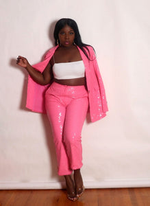 Hot pink ankle best sale pants