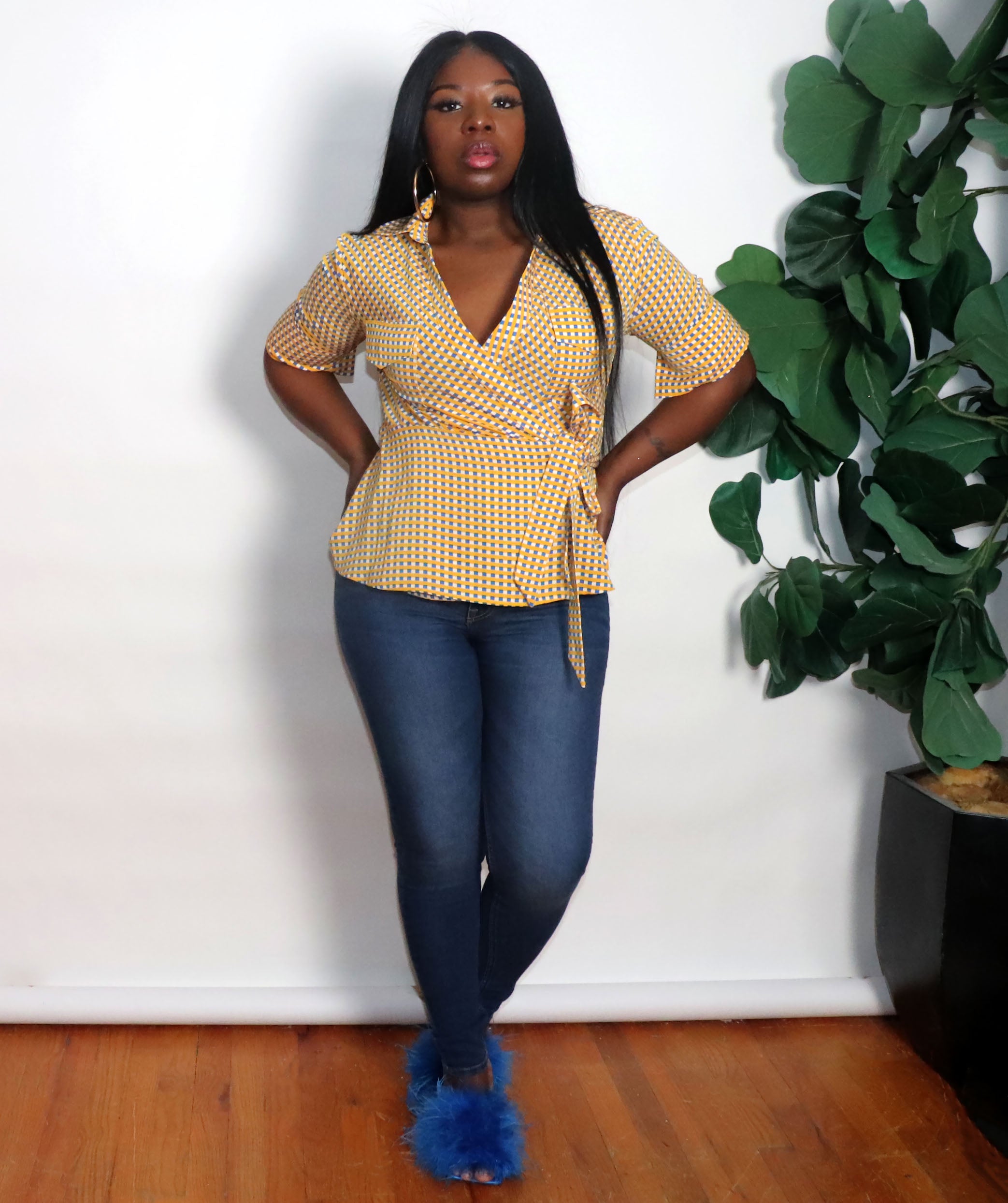 Checkmate | Wrap Blouse