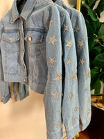 Load image into Gallery viewer, Super Star | Crop Denim Jacket
